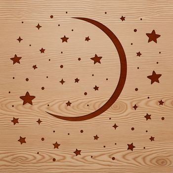 A simple illustration of the full moon in space, available as a vector graphic.