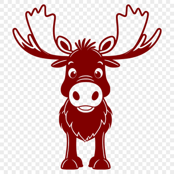 A detailed illustration of a wild animal, specifically a moose, created as an SVG file for flexible design applications.