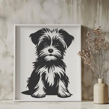 Artistic Morkie Printable Artwork