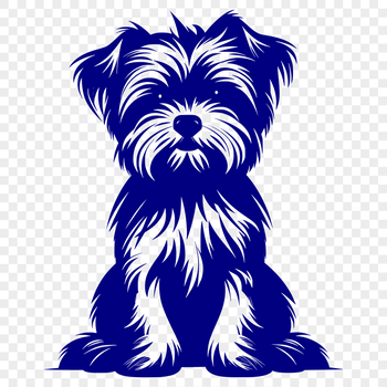 Sitting Morkie Clip Art