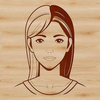 Female silhouette in digital vector format suitable for various applications.