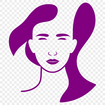 A high-resolution vector graphic illustration of a woman in a simple style.