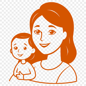 An illustration of a woman in a simple design style suitable for crafting and design projects.