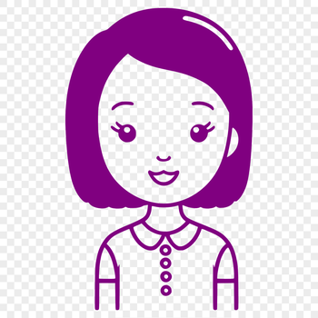A digital illustration of a woman with a subtle design style.
