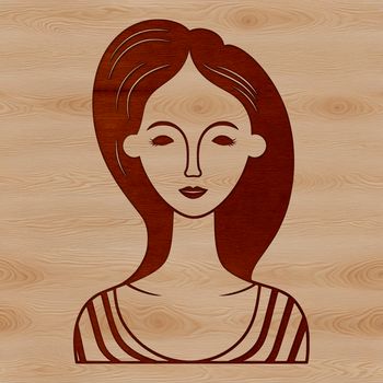A digital illustration of a woman in a simple yet elegant pose.