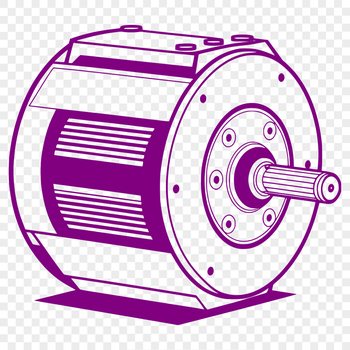 A detailed illustration of a motor mechanism with rotating parts.