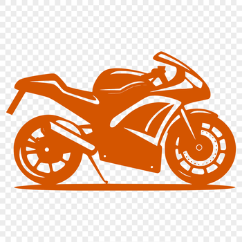 A detailed digital illustration of a motorcycle, suitable for cutting machine designs.
