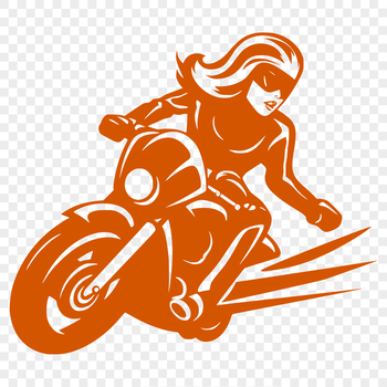 A detailed illustration of a motorcycle, suitable for cutting machine designs.