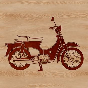 A high-quality illustration of a motorcycle with sleek design elements, suitable for vector art projects.