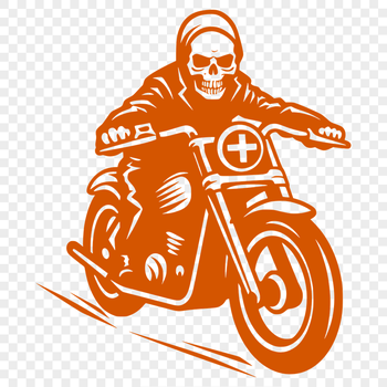 Beautiful Motorbike Stencil