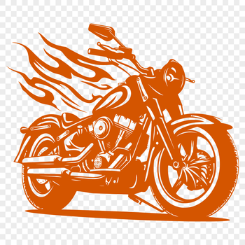 A stylized illustration of a motorcycle, suitable for vector design and cutting machine applications.