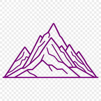 Mountain landscape illustration created as a scalable SVG file for digital design and cutting machine applications.