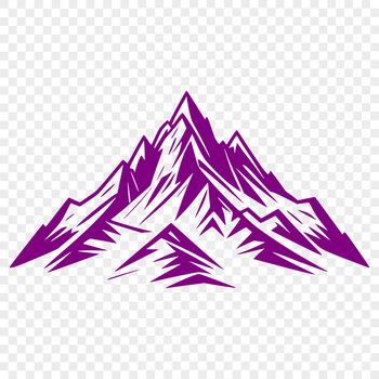 A 3D vector illustration of a majestic mountain landscape with snow-capped peaks.