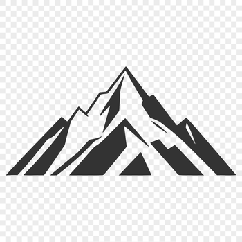 A stylized 3D mountain illustration in vector format.