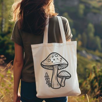 Mushroom clip art vector design for use in various formats including PDF and DXF.