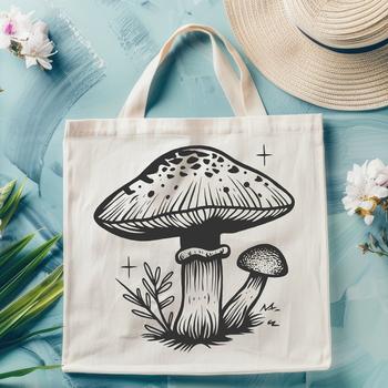 Vector illustration of a detailed mushroom with realistic texture.