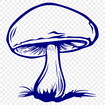 A detailed, scalable vector graphic of a mushroom, ideal for cutting machine stencils and design projects.