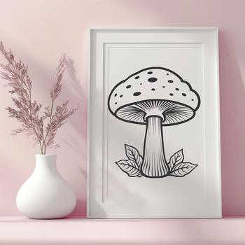 Unique Mushroom SVG, PNG, PDF And DXF Files