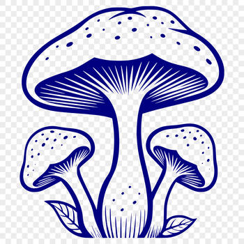 Illustrative mushroom design created as vector art.