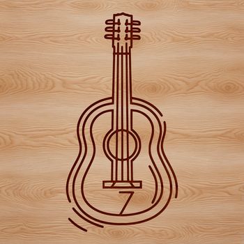 A detailed illustration of a musical instrument, suitable for vector art design.