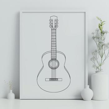 Unique Guitar In PDF & PNG