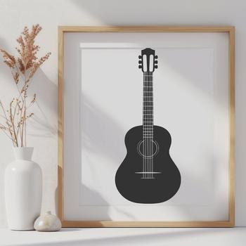 Artistic Guitar In DXF