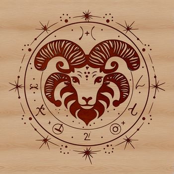 A gothic illustration of witchcraft symbols, ideal for Halloween decorations or as a vector design element.
