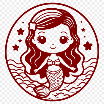 A mythical underwater creature with a human upper body and fish lower body, depicted in a digital vector format.