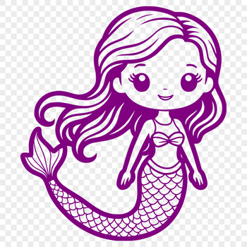 A mythical underwater creature depicted as half-human, half-fish, designed in vector format.