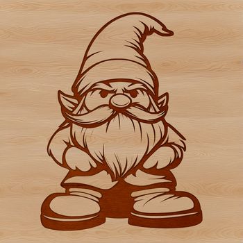 A mythical creature with a dwarf-like appearance, standing upright in a detailed illustration.