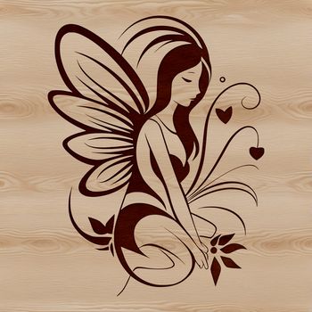 A mythical creature from folklore depicted in a stylized design, suitable for various artistic and crafting applications.