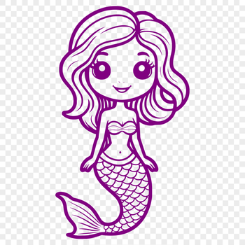 A mythical sea creature with a human upper body and fish tail, suitable for vector art design.