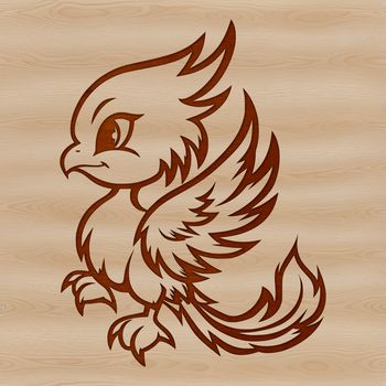 A stylized mythical creature with regenerative properties.