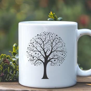A detailed vector illustration of a single tree with foliage and roots.