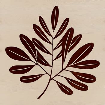 A detailed illustration of a single leaf with intricate veins and edges, suitable for vector designs and clip art.