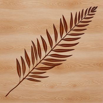 An illustration of a detailed green leaf with realistic veins.