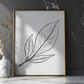 A high-quality, scalable vector graphic (SVG) design of a single leaf with detailed veins.