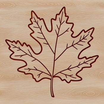A detailed illustration of a single green leaf with veins and edges, suitable for vector graphics and digital design.