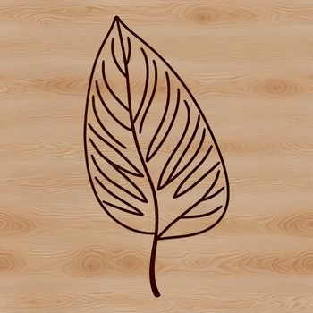 A high-quality, scalable illustration of a single leaf with detailed texture and veins, suitable for digital designs.