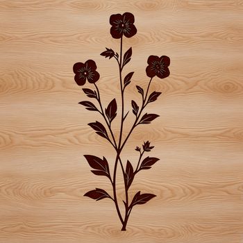 Wildflower illustration in a stylized, vector format, suitable for digital designs.