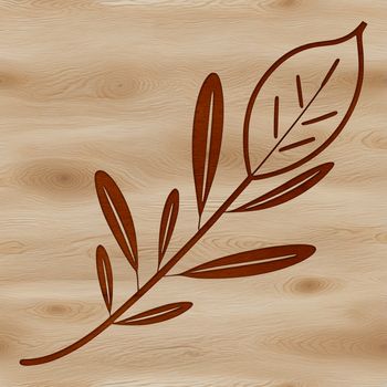 A stylized illustration of a leaf in vector format, suitable for use in various design applications.