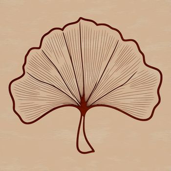 Vector illustration of a single green leaf with detailed texture and shape.