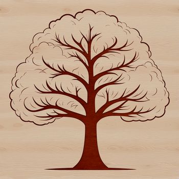 A stylized illustration of a tree, suitable for digital art projects.