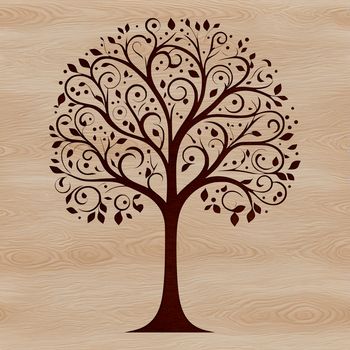 A high-resolution graphic representation of a tree, ideal for use in digital design software like Illustrator and Procreate.
