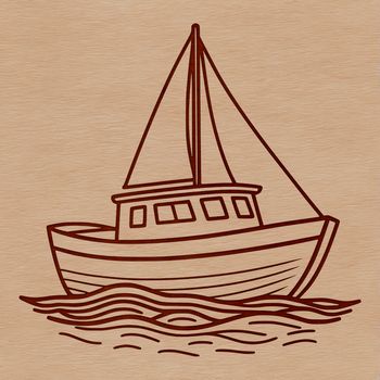 Vector design of a boat, ideal for cutting machines and laser cutters.