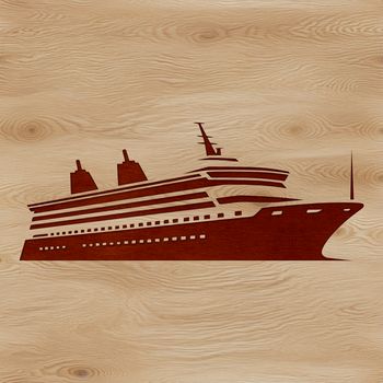 A colorful illustration of a large nautical vessel on the open water, ideal for creating vector designs.