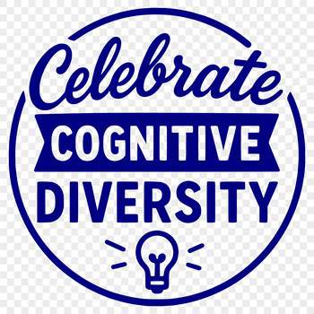 Neurodivergent quote with inspirational message about embracing differences and individuality.