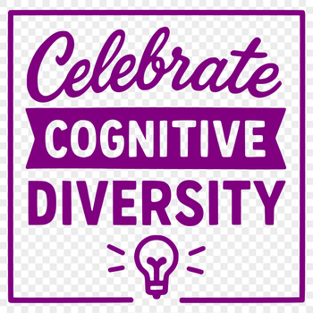 Neurodiversity quotes graphic featuring autism awareness and ADHD support in a clean vector design.