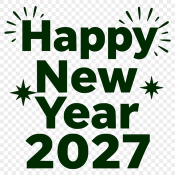 New Year 2027 quote vector illustration suitable for cutting machine designs and DIY projects.