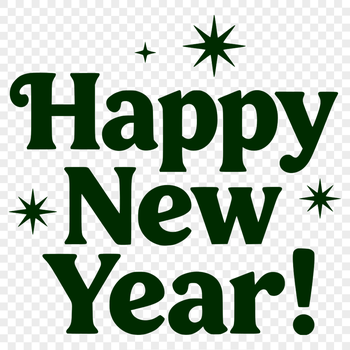 New Year's celebration vector icon with quotes and decorative elements, ideal for personal or commercial use.